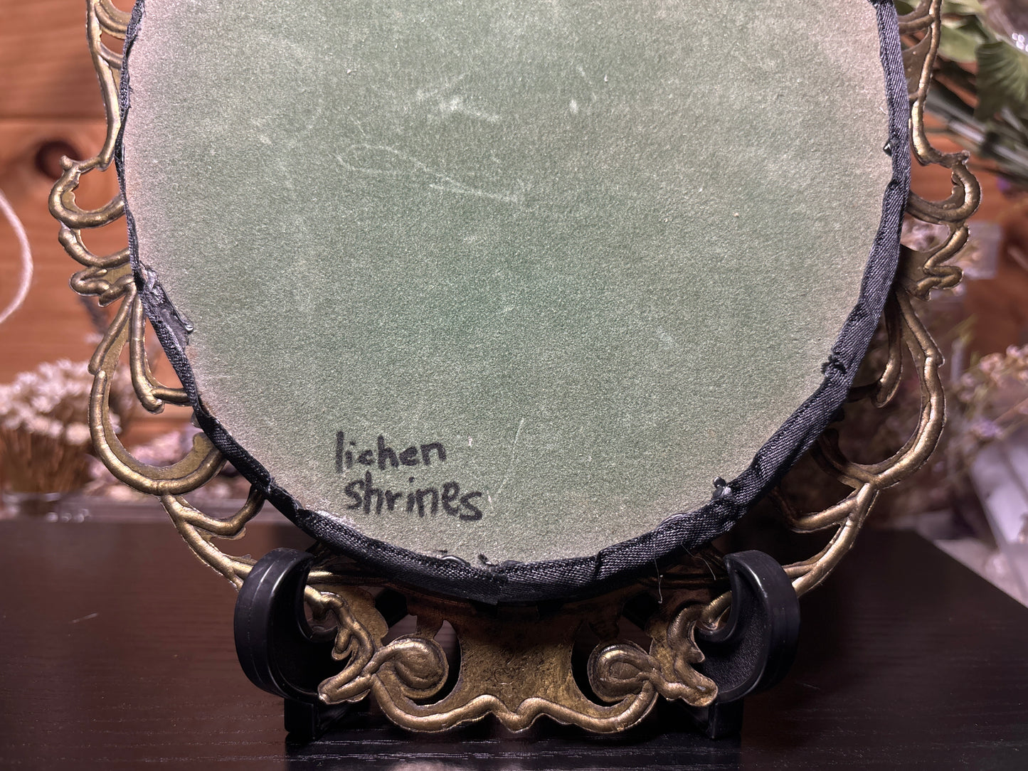 tanned muskrat face & promethea moths ornate frame