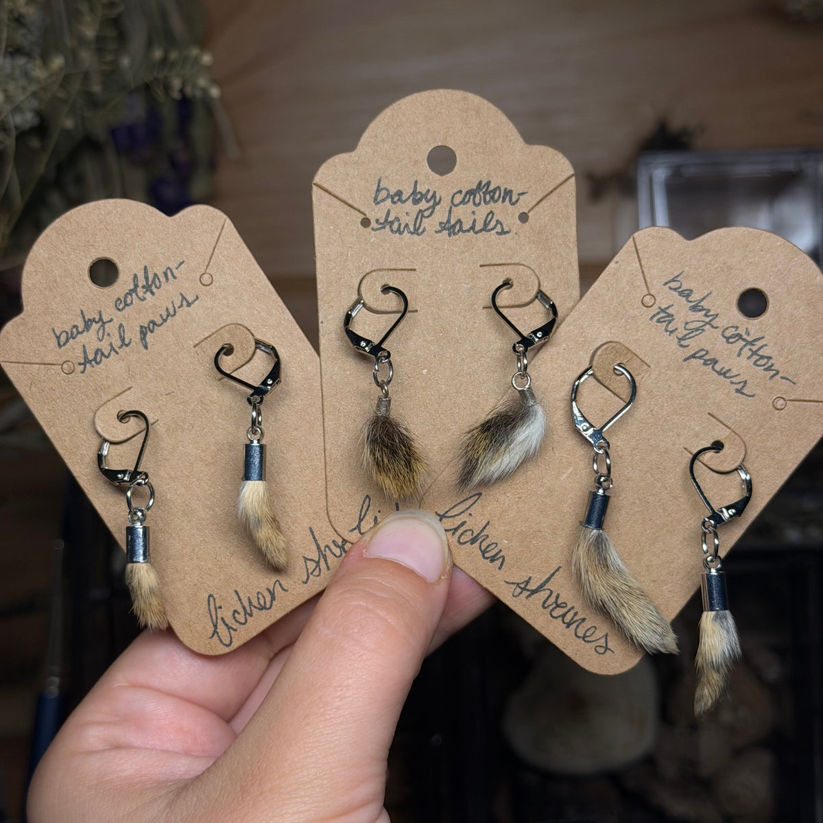 baby cottontail parts earrings
