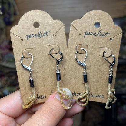parakeet feet earrings