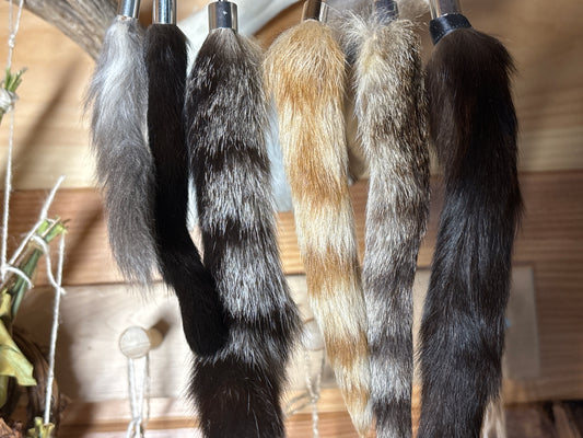 feral cat tail keychains
