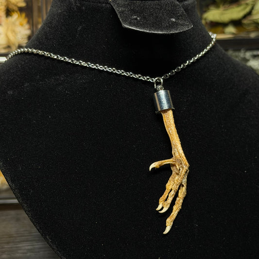 parrot foot necklace