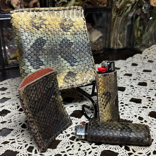 timber canebrake rattlesnake skin wares
